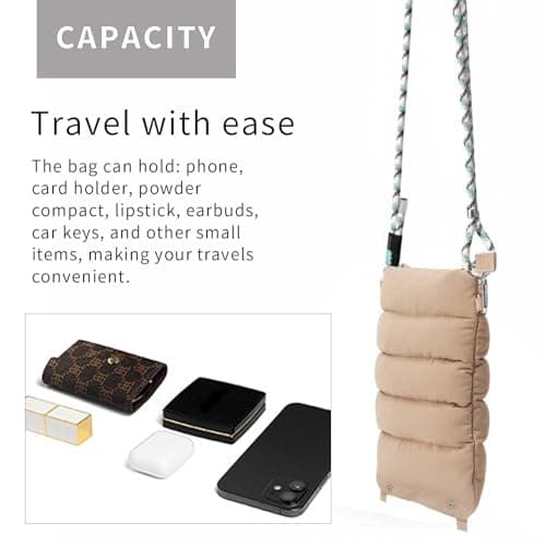 ACUARIO Small Crossbody Bag for Women, Lightweight Nylon Crossbody Bags, Trendy Womens Purse Fashion Sling Bag Handbag for Travel,gym, shopping - Thumbnail 4