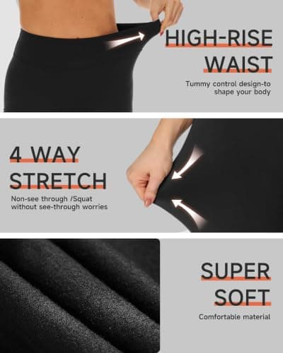 GAYHAY High Waisted Biker Shorts for Women - 8"/5"/3" Soft Black Spandex Shorts for Workout Volleyball Yoga Dance - Thumbnail 5