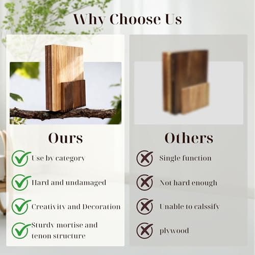 Book Cutting Board Set with Wooden Stand-Wooden Kitchen Cutting Boards That Look Like Books for Vegetables Cheese Meat, Chopping Board Gift Set for Home Cooks & Kitchen Decor - Thumbnail 6