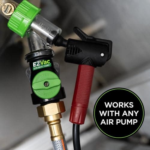 EZVac Sediment Gone™ Water Heater Sediment Removal Tool – Flushes, Cleans & Breaks Up Sediment Clogs in Electric or Gas Water Heaters – Easy DIY Water Heater Cleaning Tool - Thumbnail 6