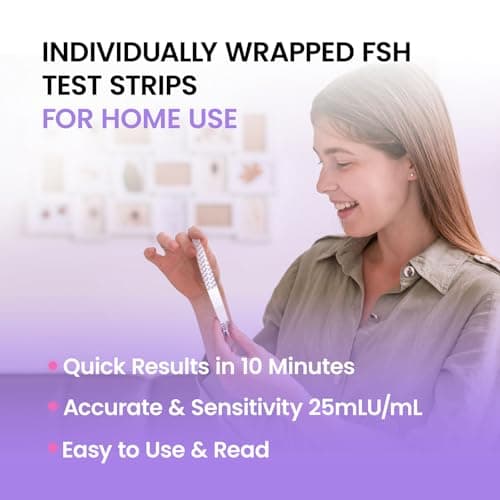 Femometer FSH Menopause Test, Understand Your Ovarian Reserve Determine Your Fertility and Detect Menopause at Home, Include 6 FSH Test Strips & Urine Cup - Thumbnail 3