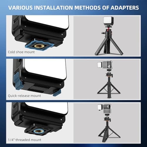 BRDRC Action 6 Magnetic Mini LED Fill Light, Photography Fill Video Lighting with Quick-Release Cold Shoe Adapter, 3 Color Modes, 4 Levels Brightness for DJI Osmo Nano Camera Accessories - Thumbnail 3