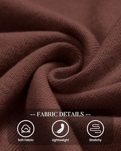 BTFBM Short Sleeve Sweater for Women 2026 Spring Summer Knit Basic Tops Lightweight Business Casual Vacation Outfits(Brown, Small) - Thumbnail 4