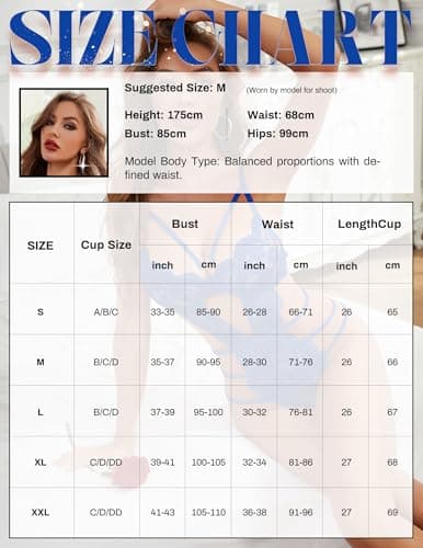 Tidouk Lingerie for Women Sexy Lace Teddy Bodysuit One Piece Cut Out Adjustable Straps Lingerie(Blue,XX-Large) - Thumbnail 5
