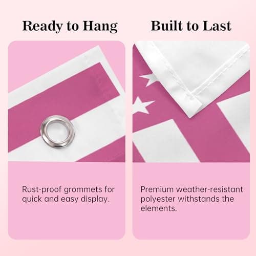 Custom Flag 3x5 ft Personalized with Photo and Text, Personalized Tapestry for Room Wall Decor, Customized American Flag Banner for USA 250th Anniversary & Class of 2026, Pride Feminist Soccer Fan Flags. (pink) - Thumbnail 4