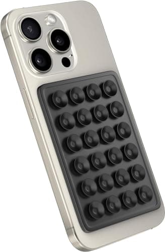 ZB.soar Suction Phone Case Mount, Silicone Hands Free Phone Accessory Holder, Mirror Shower Phone Holder, for Tiktok Videos and Selfies (Black) - Image 1