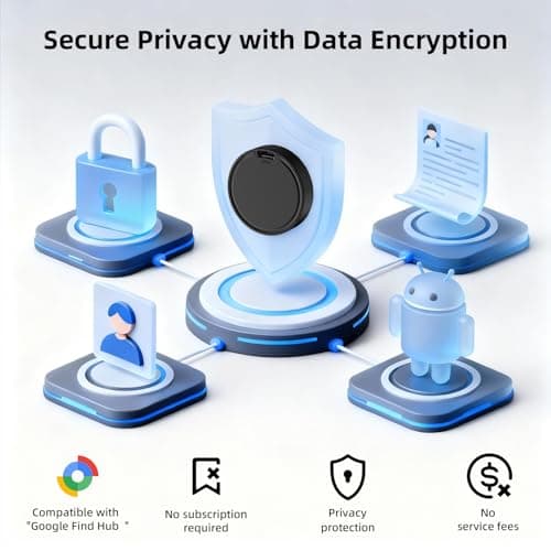 Air Tracker Smart Tags for Android 4 Pack, Bluetooth Luggage Tracker Anti Lost Item Finder with Holder Case Compatible with Google's Find Hub for Key, Backpack, Luggage, Wallet, Precise Position - Thumbnail 6