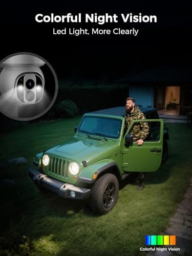Solar Security Camera Outdoor Wireless WiFi Pro, 4MP Color Night Vision, AI/PIR Motion Detection, 360 PT, 2-Way Audio, IP66, 2.4/5GHz, SD/Cloud Storage, Compatible with Alexa, Mobile App & HomeBase - Thumbnail 6