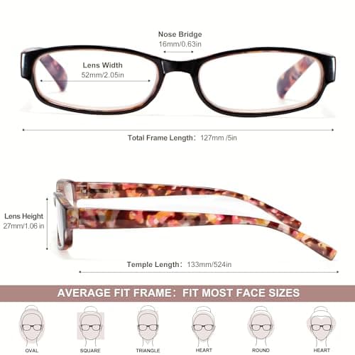 EYEGUARD 4 Pack Blue Light Reading Glasses for Women Computer Readers Fashion Spring Hinge Eyeglasses 2.75 - Thumbnail 4