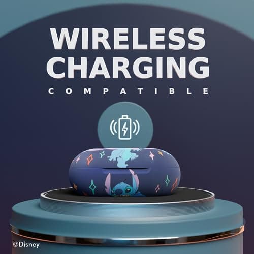 Disney Lilo and Stitch Bluetooth Earbuds w/Charging Case- Wireless Headphones w/Built-in Mic+ Up to 30 Hrs Playtime- Lilo and Stitch Gifts for Girls,Boys,Women,Men,All Fans of Lilo and Stitch Stuff - Thumbnail 5