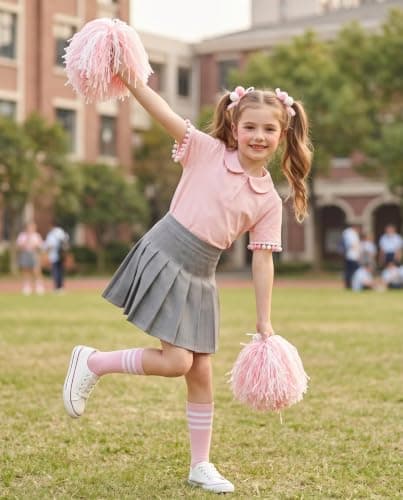Uniform Skirts For Girls Light Grey Skirt Pleated Tennis Skorts Size 8 - Thumbnail 3