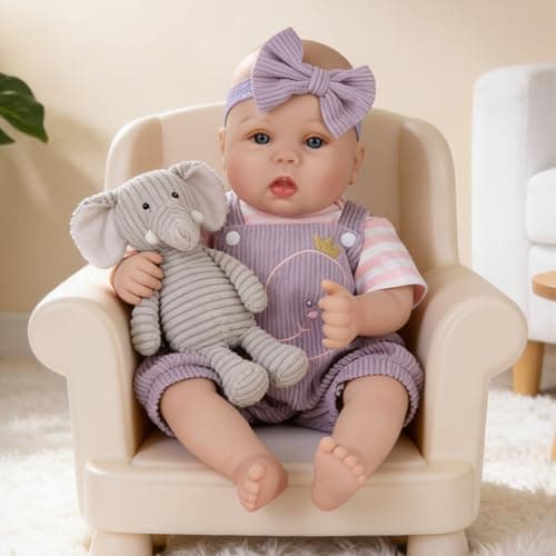 Milidool Lifelike Reborn Baby Dolls Girl-18 inch Realistic Newborn Baby Dolls, Soft Cloth Weighted Body with Feeding Toy, Gift for Kids Ages 3+ - Thumbnail 3
