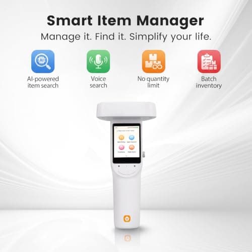 Smart Tracker Tag Item Finder with 50 Free Labels – Search for Items Instantly with Voice – Ideal for Item Management, Moving Boxes, Garage Organization, and Home Storage - Thumbnail 2