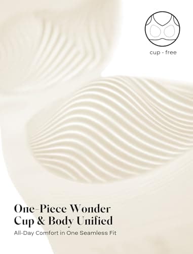 COMFELIE Women's Seamless Wireless Bra No Wire Full Coverage One-Piece Smoothing for Large Bust Minimizer White - Thumbnail 4