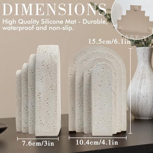 Modern Decorative Bookends for Shelves – Heavy Duty Book Ends, Stylish Bookshelf Decor, Minimalist Home Office Organizer, Functional Book Holders (Set of 2) - Thumbnail 4