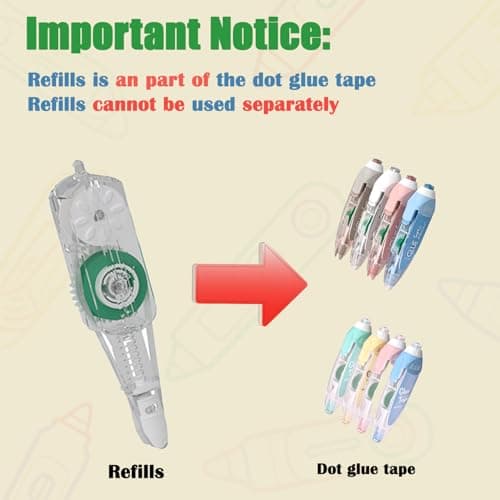 CHANGLi 12Pack Refill for Glue Tape,Scrapbooking Supplies, Refillable Adhesive Glue Runner for Gift Wrapping, Photo(Cannot be Used independently) - Thumbnail 3