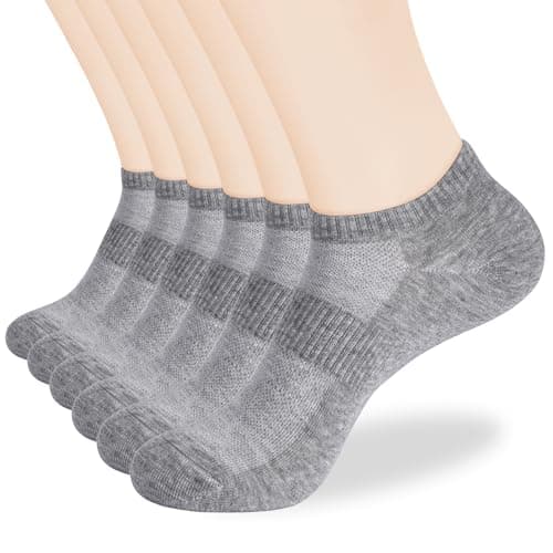 Corlap Women's Ankle Cotton Socks - No Show Low Cut Athletic Running Soft Thin White Socks 6 Pairs - Thumbnail 2