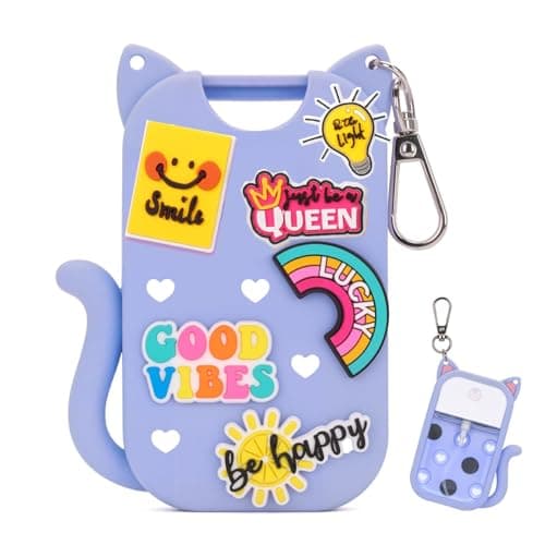 Silicone Case for Touchland Hand Sanitizer Spray, Compatible with Touchland 1 FL OZ/30ML with Keychain & 6 Charms, Cute Hand Sanitizer Travel Accessories, Mothers Day Gifts(Blue) - Image 1