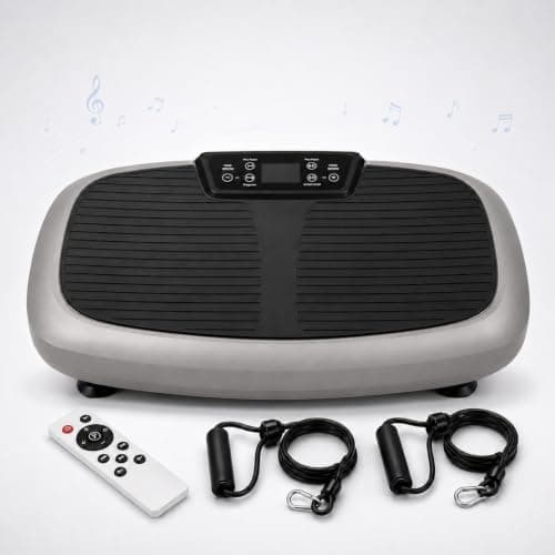 Natini Vibration Plate, Vibration Plate Exercise Machine 400lbs Capacity, Vibration Plate for Lymphatic Drainage with Bluetooth Speaker(Jumbo Size)