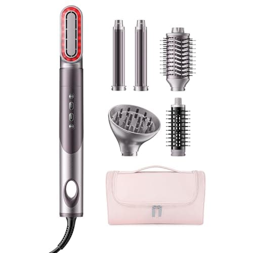 MESCOMB Infrared 6 in 1 Hot Air Styler Wrap - Dual Voltage Hair Dryer| Fast Drying & No Heat Damage, Professional Multi-Styler for Curling, Volumizing & Smooth Straightening (110V-240V) - Image 1