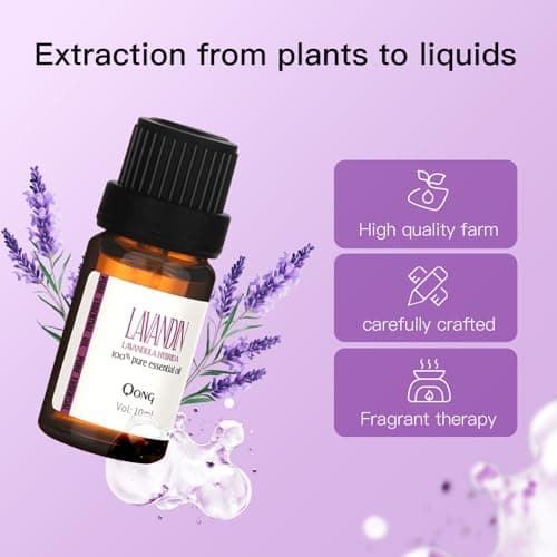 QONG Lavender Essential Oil Blend, Essential Oil, Essential Oils Organic, Used for Sleep, Hair Growth & Scalp Care, Essential Oils for Diffusers for Home 10ML - Thumbnail 3