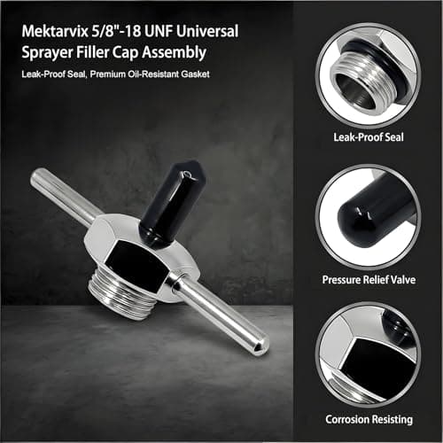 Mektarvix 5/8-18 Spot Filler Cap Sprayer parts Replacement for 19487, TIT19487, SUR-156, MSP156, S-118F, P118, Compatible with Sprayer Vaper 19419 19421 19423 19425 19428, Sure Shot Model A, 1 Pack - Thumbnail 4