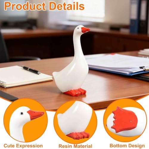 TTDOM 7 Inch Desk Goose Desktop Goose Decor Gifts for Women Housewarming Gifts Home Office Desk Bookshelf Decor - Thumbnail 5