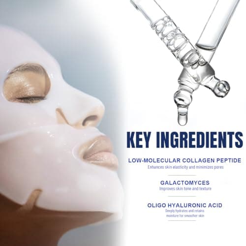 MMV Collagen Face Mask 4-Pack Bio-Collagen Real Deep Overnight Mask for Women’s Skincare Deep Hydration & Pore Tightening Facial Mask - Thumbnail 4