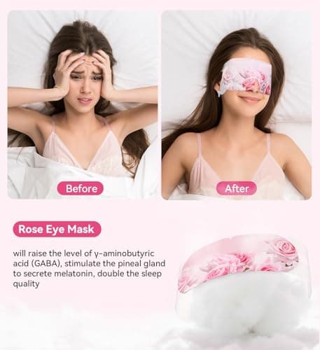 ZHENYEMEI 6 Packs Rose Heated Eye Mask - Heating Eye Mask Warm Compress for Dry Eyes Puffiness Dark Circles Sleep Stye Irritation Stress Relief Self Care Wellness Spa Relaxation Gift - Thumbnail 5