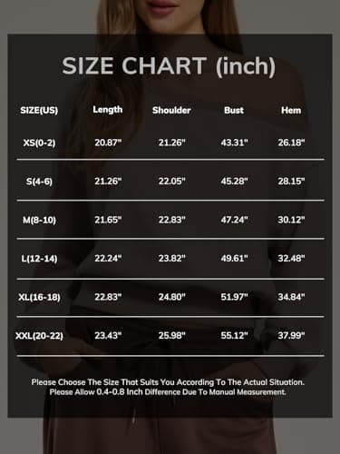 ATHMILE Womens Brown Off the Shoulder Sweatshirt Crop Top Long Sleeve Pullover Comfy Sexy Y2K Casual Fall Outfits 2026 - Thumbnail 6