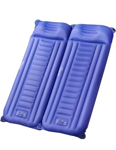 Sleeping Pad for Camping, Extra Thickness 5.5 Inch Ultralight Inflatable Sleeping Mat with Pillow Built-in Foot Pump, Compact Waterproof Camping air Mattress for Backpacking Hiking Traveling (Double) - Image 1