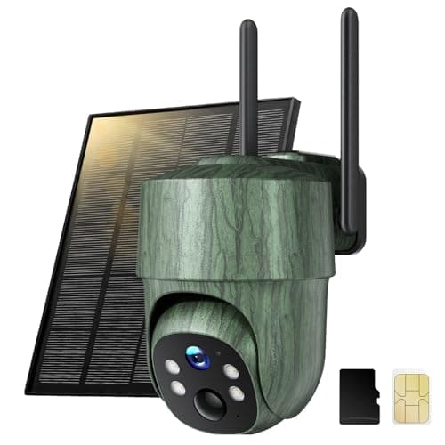 CEYOMUR 4G LTE Solar Trail Camera, PTZ Cellular Trail Camera with 8400mAh Battery, 360° Full View, HD Color Night Vision, Motion Activated IP66 Waterproof, No WiFi Needed - Image 1