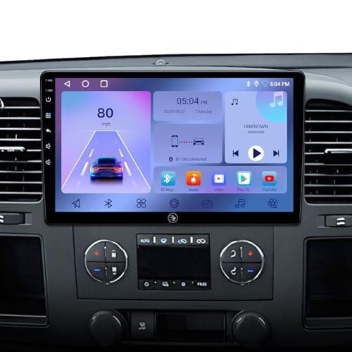 Touchscreen Car Stereo Radio Upgrade for Chevy Silverado 2007-2013 GMC Sierra Yukon Buick Enclave Replacement Head Unit Installation Kit Built in CarPlay Android Auto(10" 2G+64G) - Image 1