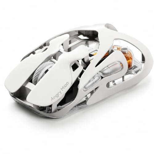 Angry miao AM Infinity Wireless Gaming Mouse, 49g Magnesium-Aluminum, PAW3950 30K DPI, 8K Polling, Anti-Double Click Optical-Micro Switches, Hot-Swap Battery, Tri-Mode RGB Programmable Mouse for FPS - Image 1