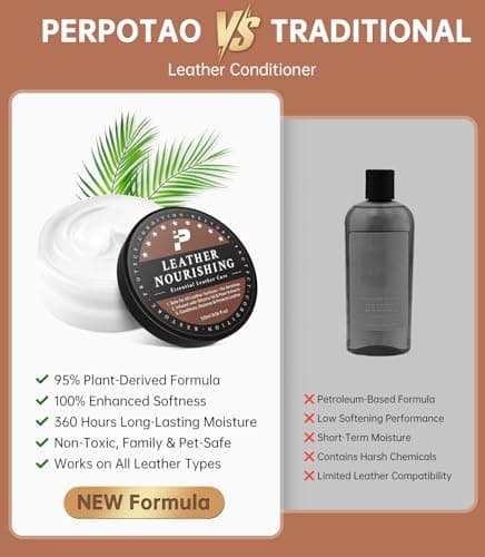 Leather Conditioner - 2 Pack, All-In-One Leather Care Treatment for Couch, Bag & Furniture Salve, Restores Softness & Shine, Safe for Purses, Shoes, Sofa, Boots, Car Interior, Family & Pet Safe - Thumbnail 3