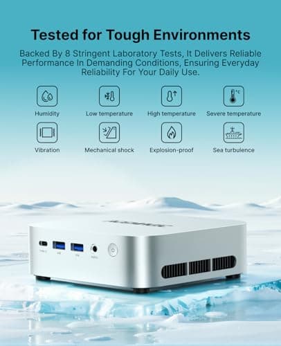 ACEMAGIC K1 Mini PC Windows 11 Pro, AMD Ryzen R2544 8GB DDR4 RAM 256 SSD M.2 3.7GHz (Beat 4300U/3500U) Mini Computers HDMI+DP1.4 Dual 4K UHD, Gigabit Ethernet Mini Desktop PC 28W for Home/Business - Thumbnail 5