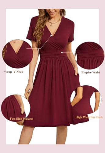 WEACZZY Dresses for Women 2026 Casual Summer Sundress Teacher Dress Business Outfits Spring Clothes,White Waves,2X-Large - Thumbnail 5