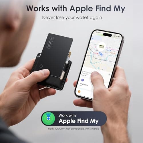 Wallet Tracker Card Air-Tag (iOS Only) - Work with Apple Find My, Bluetooth Tracker Smart Tracking Card Wallet Finder, 0.07in Slim, IP68 Waterproof, Item Locator for Luggage Tags, Passports, Purse - Thumbnail 2