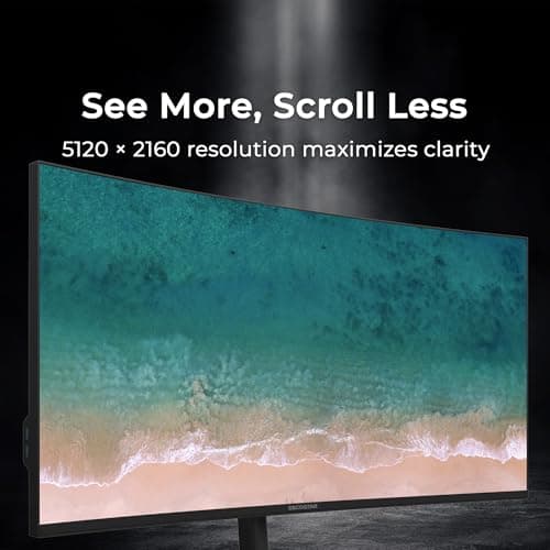 Deco Gear 40 Curved 5K2K Nano IPS Monitor | 5120×2160 UltraWide 21:9 Display, 120 Hz Refresh | 65 W USB-C PD | HDR, Adaptive Sync | Built-in Speakers for Work - Thumbnail 5