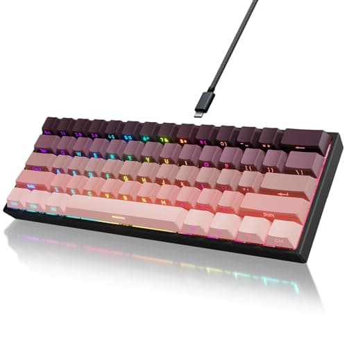 Mini 60% Mechanical Gaming Keyboard Wired, YK61 Hall Effect Magnetic Switch, Adjustable Actuation Rapid Trigger Mode, 8K Hz Polling Rate, Hot-Swap, 61 Keys RGB Backlit Side Printed PBT Keycaps