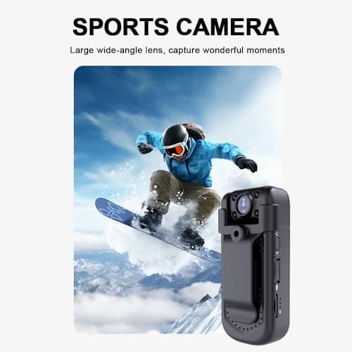 Mini Body Camera 1080P with Audio & Video Recording Small POV Cam with 64G Card - Wearable Personal Portable Cameras Recorder DV - Night Version Camcorder for Security Work Records Guard Traveling - Thumbnail 4