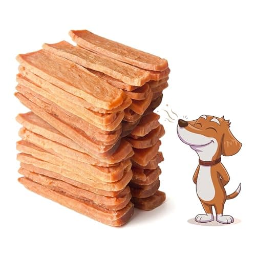 Chaoskitchen Smoked Salmon Jerky Dog Treats, Wild Caught Grain Free Slices with Omega 3 for Skin & Coat, High Protein Training Rewards, Puppy & Senior Friendly for All Breeds, 8.8 oz (250g)
