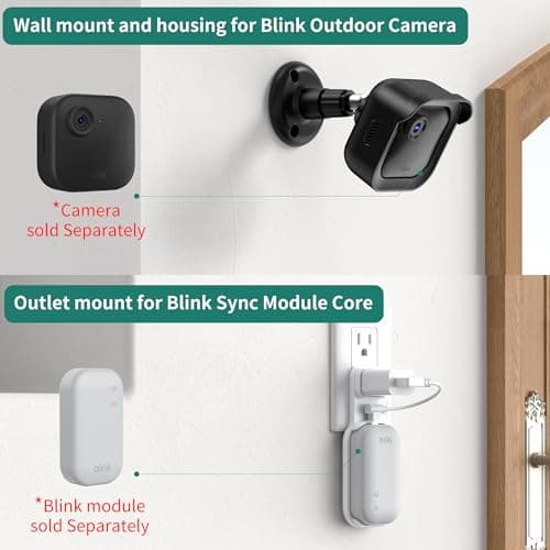 All-New Blink Outdoor Camera Mount, 1Pack Weatherproof Protective Housing with 360° Adjustable Bracket and Sync Module Mount, Compatible with Blink Outdoor 4th & 3rd Gen Cameras (Camera Not Included) - Thumbnail 3