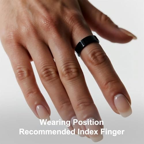 Victormont Vic Ring, Ultra-Light Titanium Smart Ring, 7-Day Battery Life, Fitness/Sleep/Stress Tracker for Women & Men, No APP Subscription Fees, IP68 Waterproof, iOS & Android Compatible (Black, 9) - Thumbnail 3
