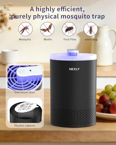 NEXLY MK029 Bug Zapper Trap Indoor in Home Mosquito Zapper Mosquito Killer Fruit Fly Traps Flying Insects Zappers Gnats House Energy Conservation UVA Zapper for Bedroom Livingroom Kitchen Basement - Thumbnail 3