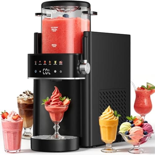 Ranvaira Slushie Machine, Ice Cream Maker, Slushy Machine for Home and Families, No ice needed with Rapid Chill & Temperature Control, Multi-function for Margarita, Frappé, Easy to Clean, Black - Image 1