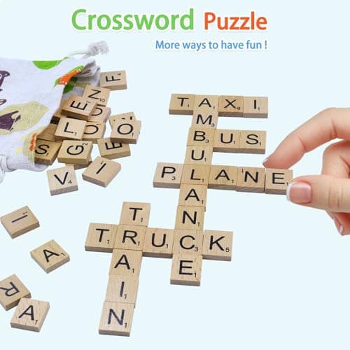 Humerry Spelling Game for Kids Ages 3-8, Word Building & Sight Word Games, Phonics Learning Toy with 100 Wooden Letter Tiles & 30 Double-Sided Flashcards, Preschool Kindergarten Early Reading Game - Thumbnail 3