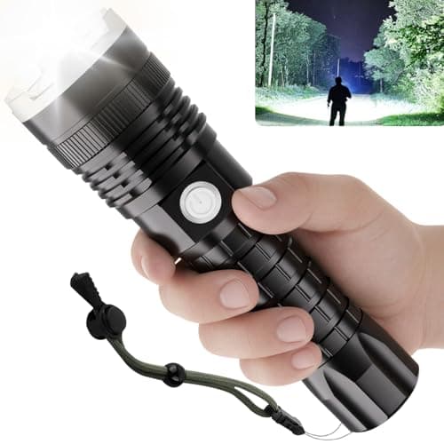 Starlume LED Flashlights High Lumens, 90000lm Super Bright Rechargeable Flashlight, Zoomable, 5 Modes, Waterproof, Powerful Tactical Flash Light for Camping, Hiking, Outdoor, Emergencies, Home & Gifts - Image 1