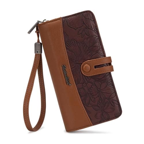 Montana West Wallet Women Large Wristlet Wallet Card Holder RFID Long Wallets Floral - Image 1