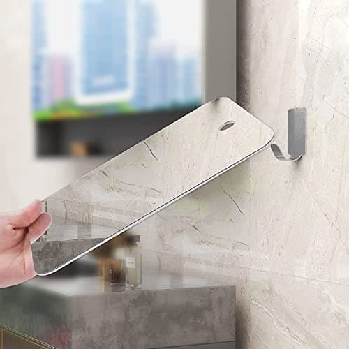APHUIME Deluxe Large Fogless Shower Mirror, Fogless Shaving Mirror(7.48 in X 11 ​in), Anit-Fog Shaving Mirror with Hook, Fog Free Wall Hanging Makeup Mirror, Anti Fog Shatterproof Mirror in Bathroom - Thumbnail 6